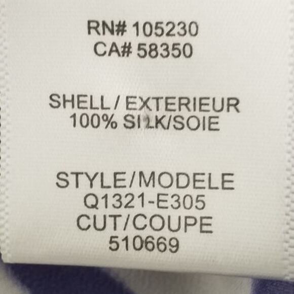 Equipment Femme Womens Size Small 100% Silk Top Blue Animal Print Pull Over - Picture 6 of 7